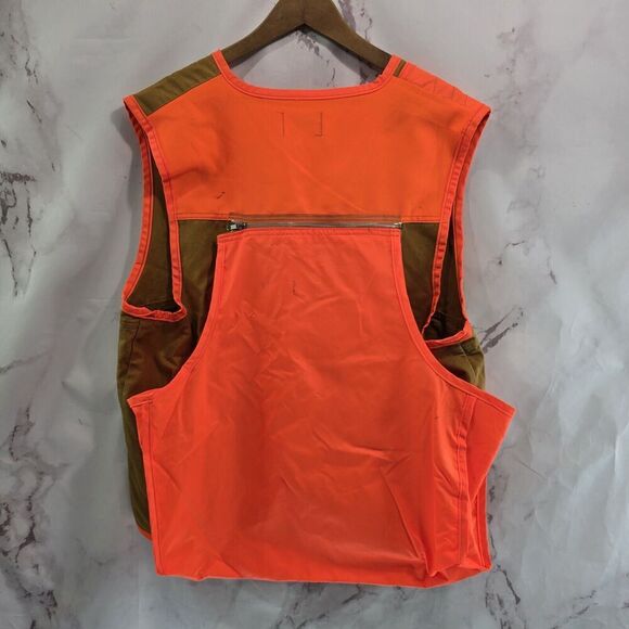 SAFTBAK Vest Mens Large Brown Orange Bird Duck Hunting Shooting Range Recoil - Picture 1 of 13